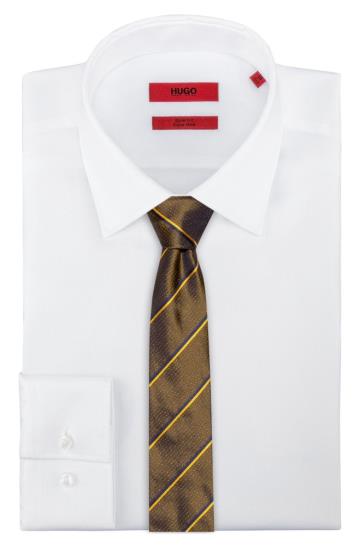 Krawaty HUGO Silk Jacquard Brązowe Męskie (Pl79047)